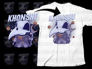 Adorable Cartoon Khonshu Character Design Png Digital Download