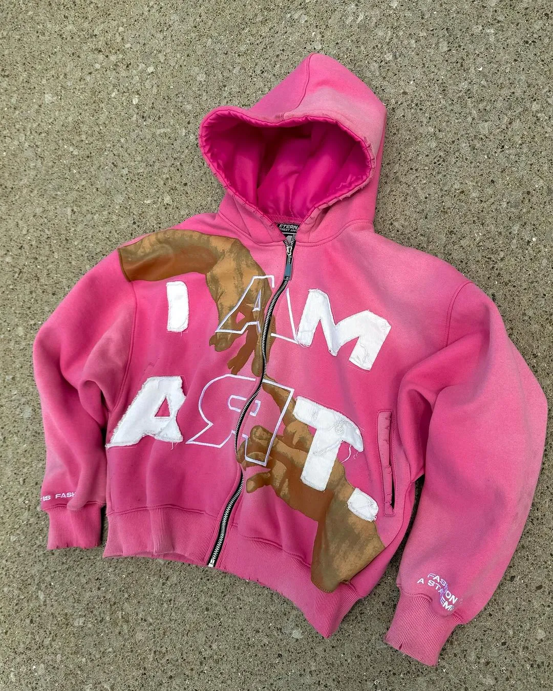 Advbridge Hip-hop Trendy Streetwear Y2K Harajuku American Retro Letter Print Zipper Hoodie Men's Punk Casual Colorful Oversized Sweatshirt