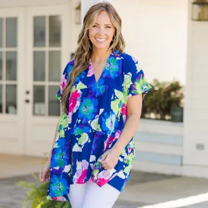 Aloha Spirits Top, Blue