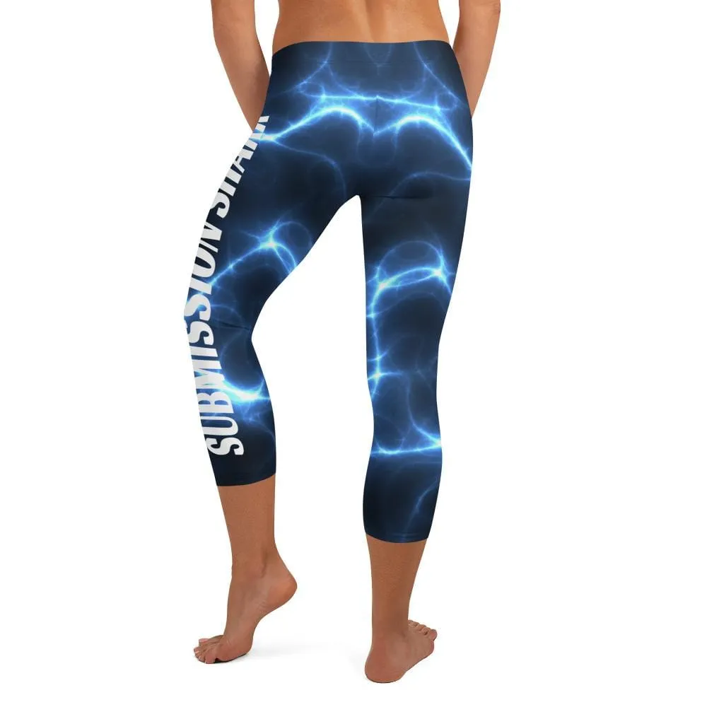 Aquatic Storms ~ Capri Leggings