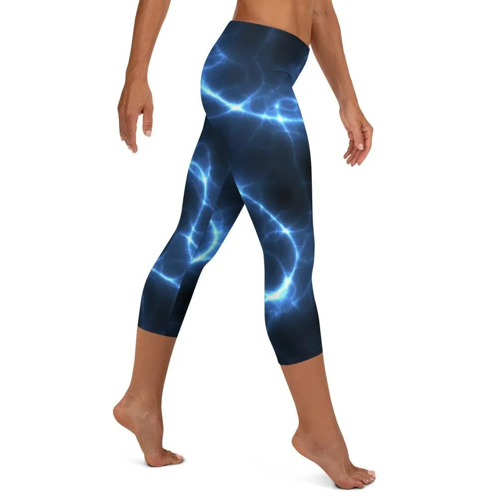 Aquatic Storms ~ Capri Leggings