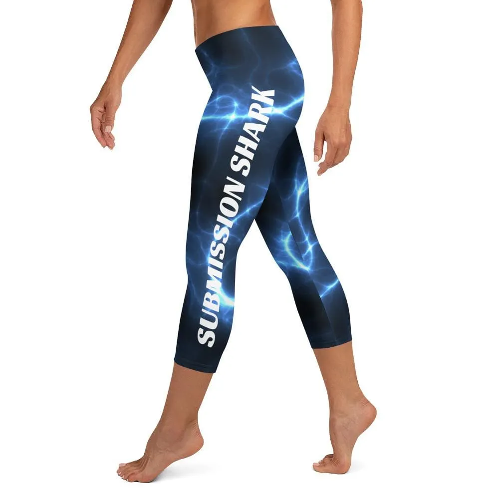 Aquatic Storms ~ Capri Leggings