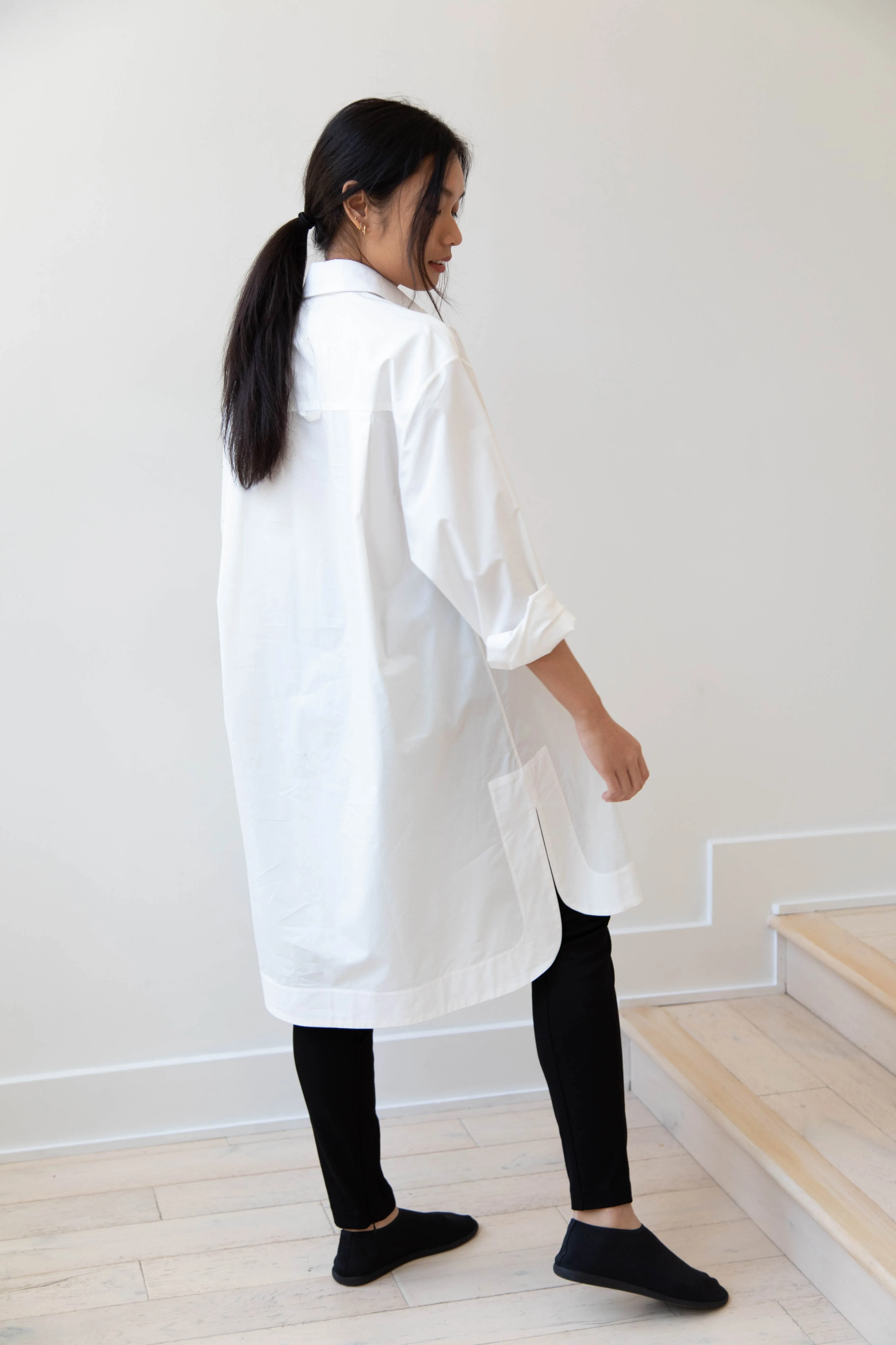 Auralee | Twist Smooth Skinny Pants in Black