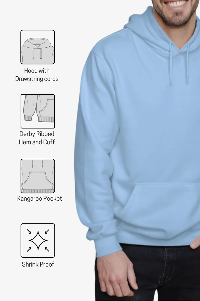 Baby Blue Hoodie for men