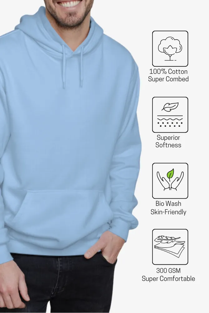 Baby Blue Hoodie for men
