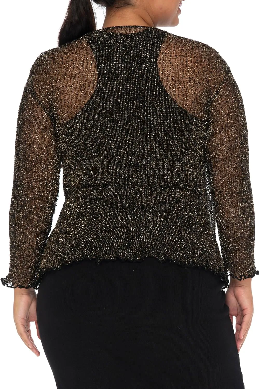 Back From Bali Womens Plus Size Shrug Bolero Sheer Cardigan Arm Cover 2X 3X 4X Lightweight