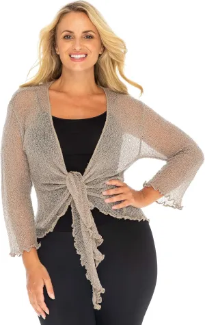 Back From Bali Womens Plus Size Shrug Bolero Sheer Cardigan Arm Cover 2X 3X 4X Lightweight