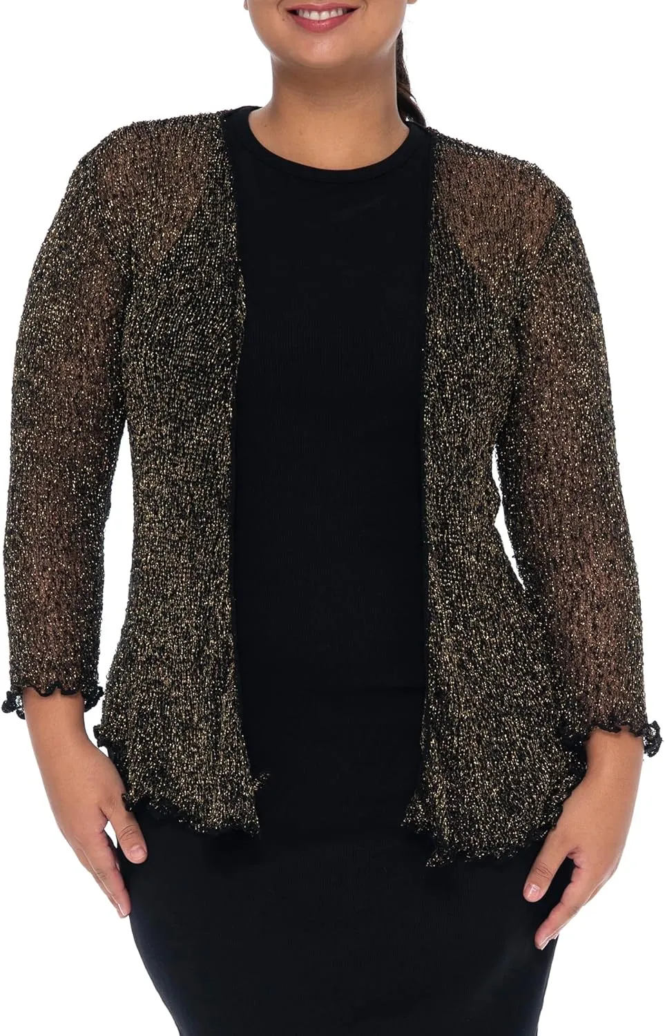 Back From Bali Womens Plus Size Shrug Bolero Sheer Cardigan Arm Cover 2X 3X 4X Lightweight