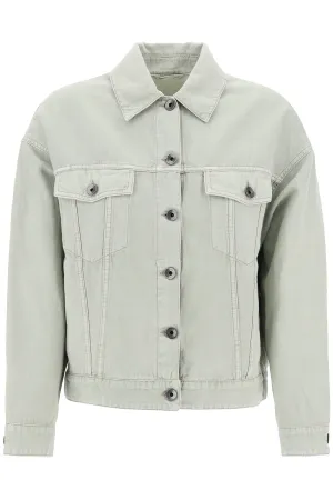 Brunello Cucinelli Cotton And Linen Cover Trucker Jacket
