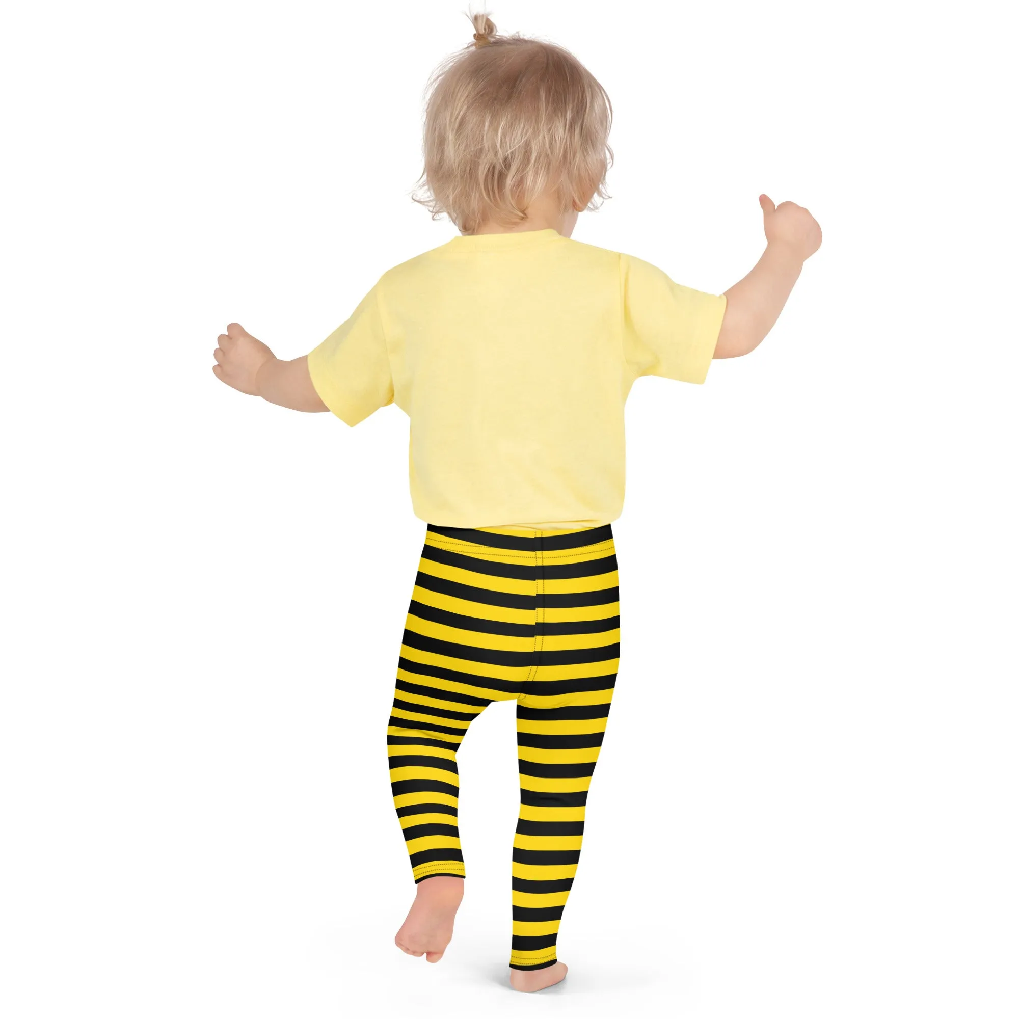 Bumble Bee Leggings/ Bumble Bee Kid's Leggings/ Bumble Bee Theater Cosplay Costume/ Bumble Bee Print Leggings/ Black and Yellow Stripe Costume