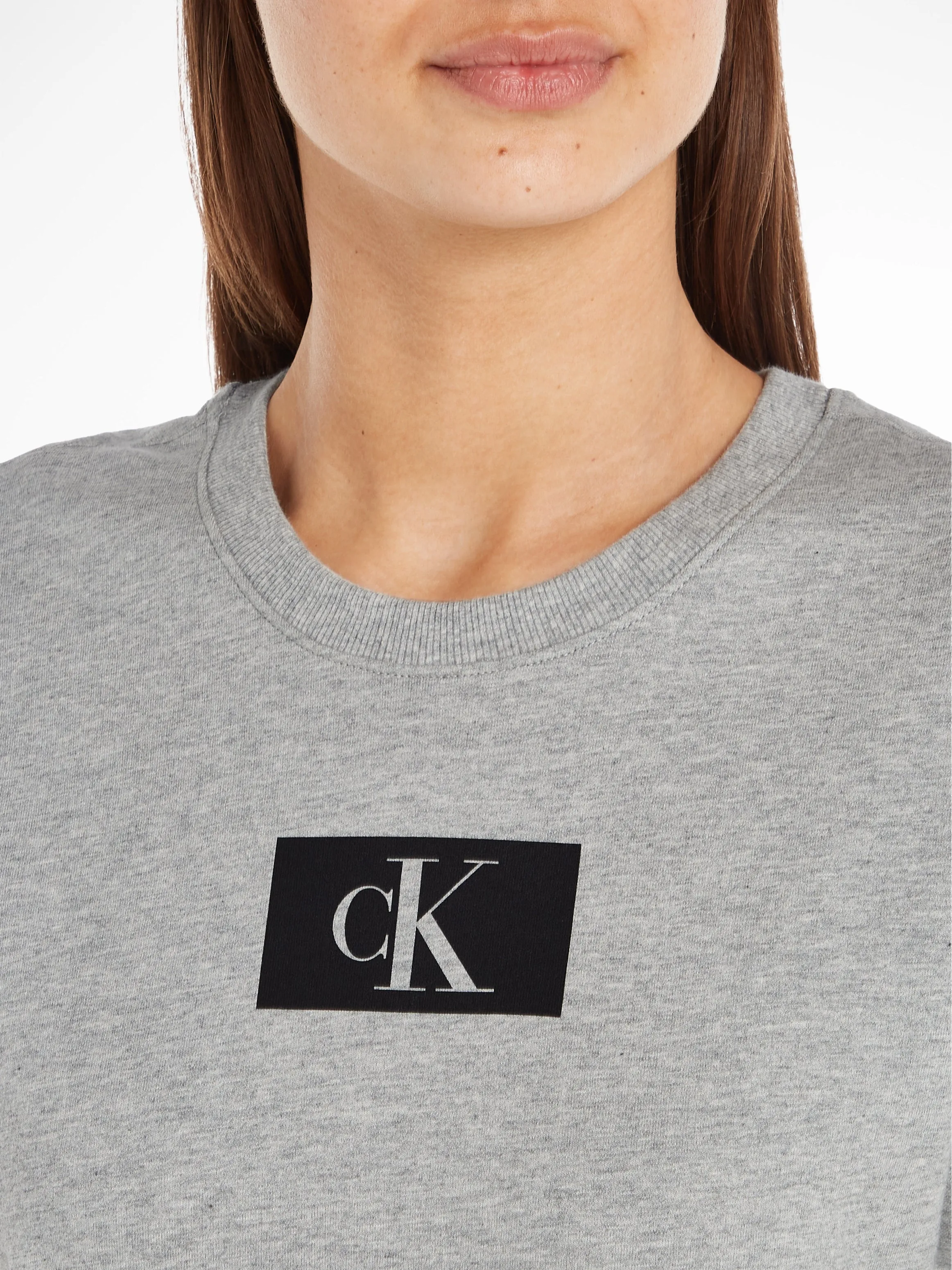 Calvin Klein 1996 Lounge Long Sleeve Sweatshirt - Grey Heather