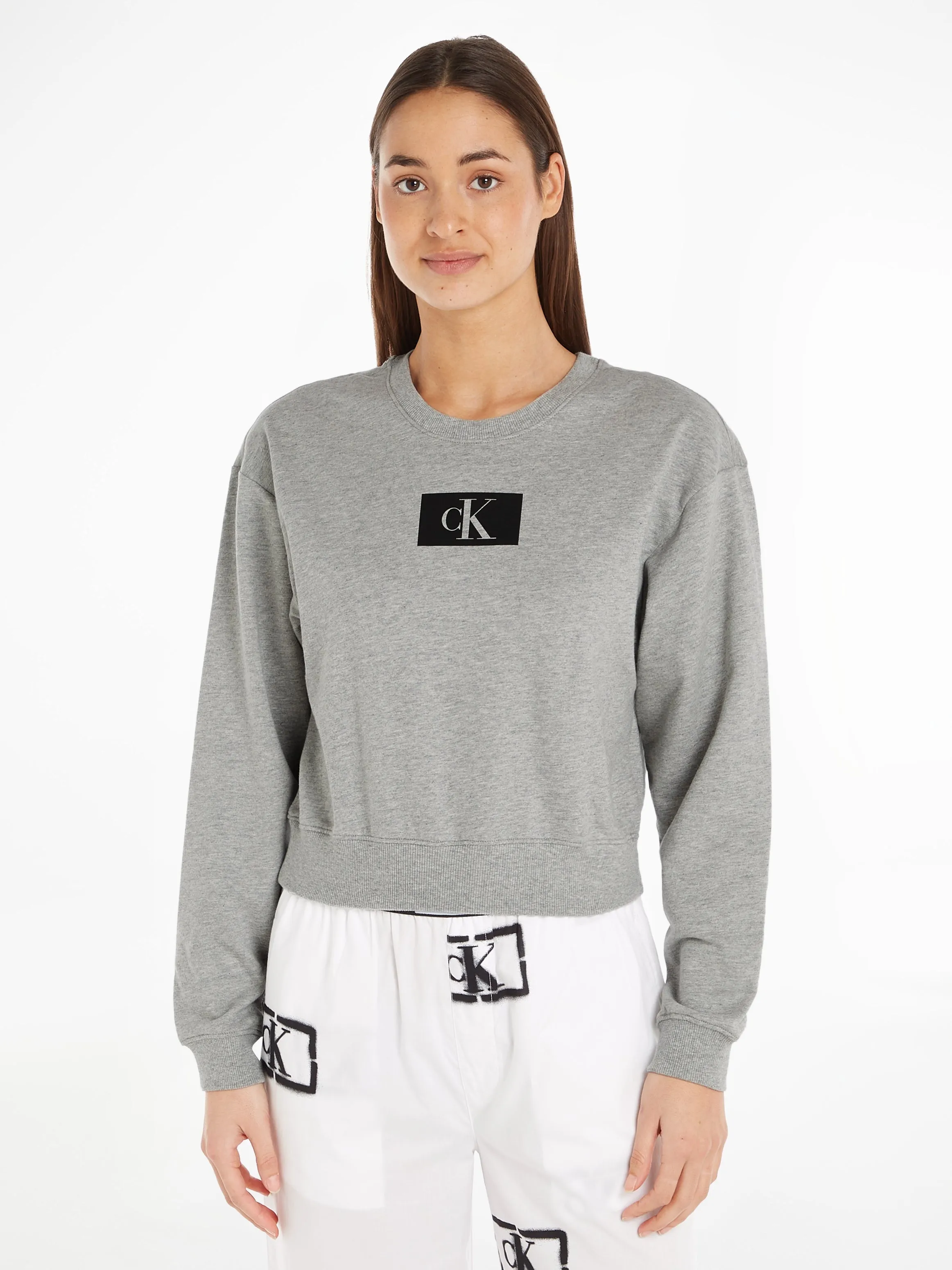 Calvin Klein 1996 Lounge Long Sleeve Sweatshirt - Grey Heather