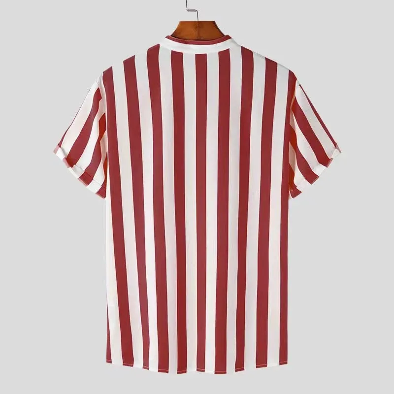 CLASSIC STRIPE LOW-COLLAR SHIRT