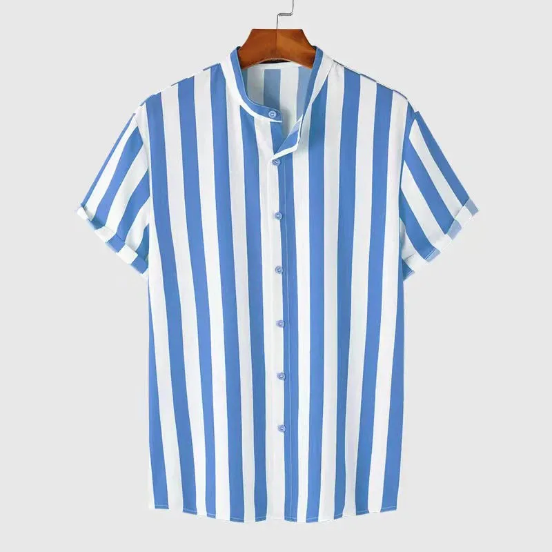 CLASSIC STRIPE LOW-COLLAR SHIRT