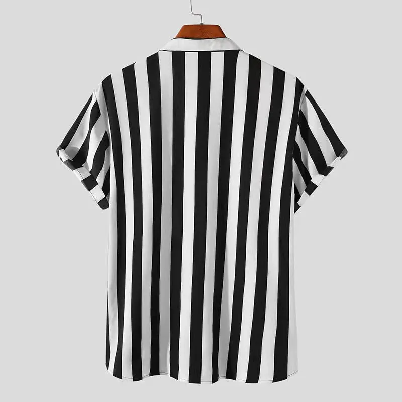 CLASSIC STRIPE LOW-COLLAR SHIRT