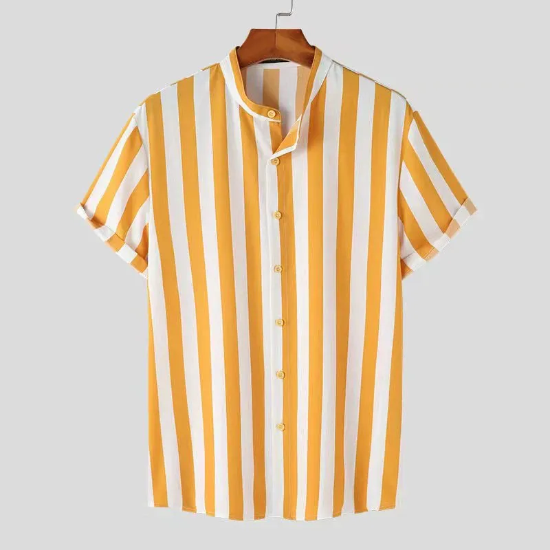 CLASSIC STRIPE LOW-COLLAR SHIRT
