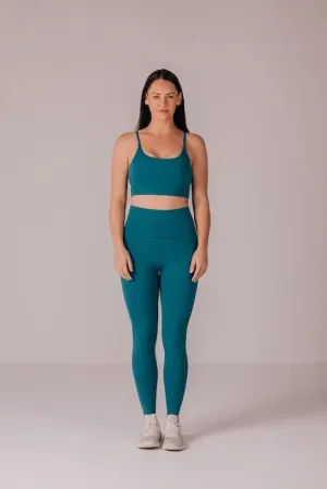 Core Leggings- Lake Green