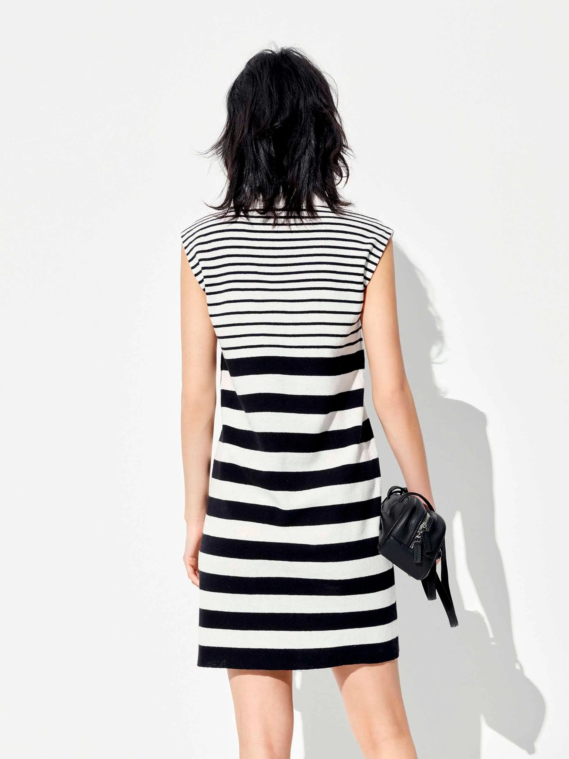 Cotton Blend Striped Dress