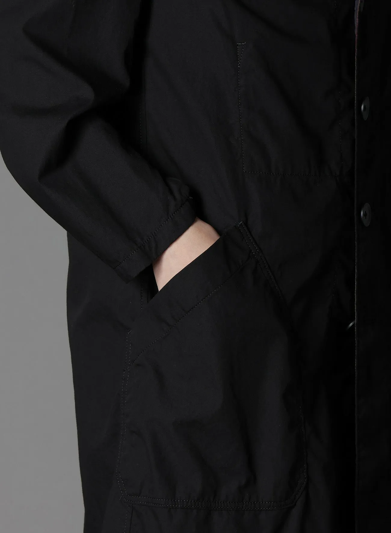COTTON BROAD   CUPRA STRIPE STRIPE SWITCHING LONG JACKET