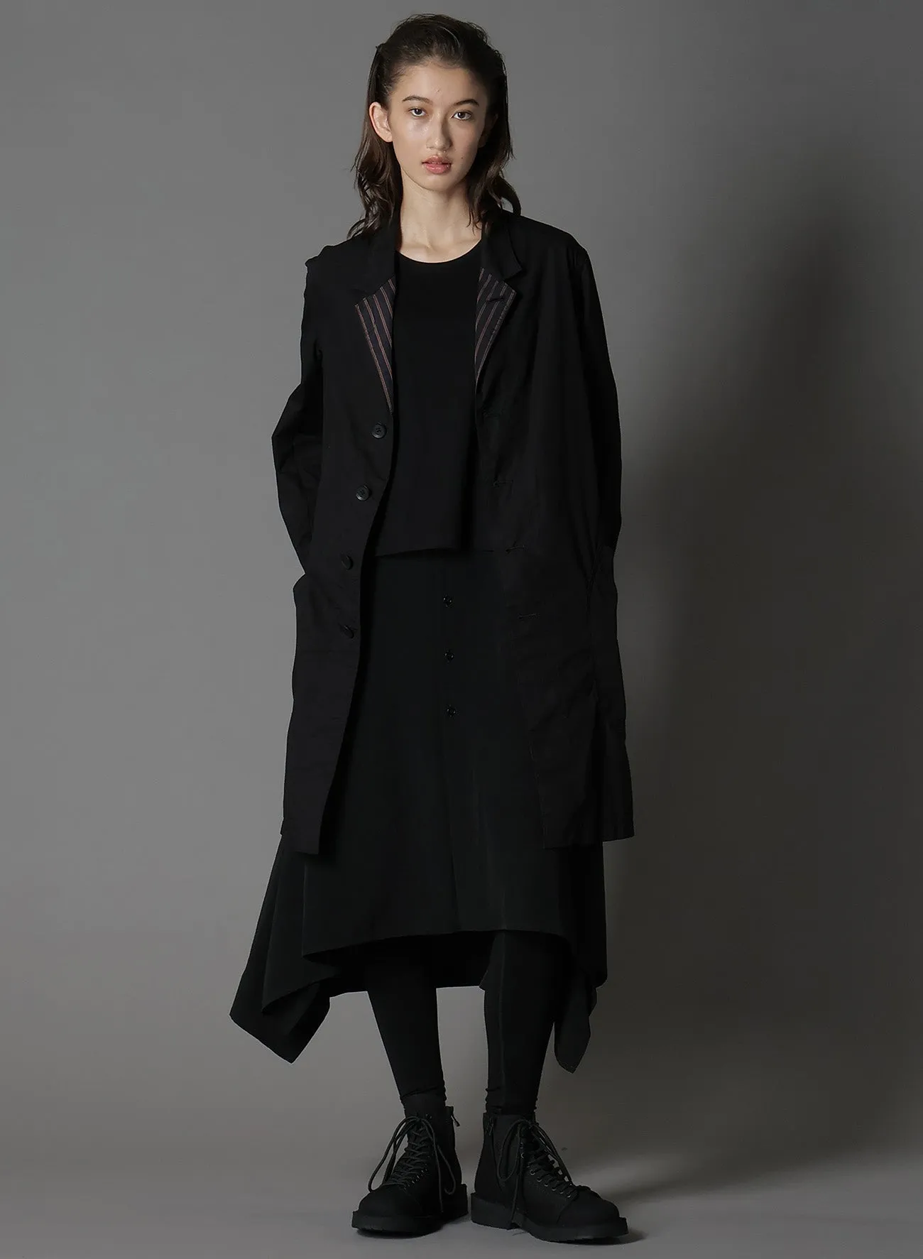 COTTON BROAD   CUPRA STRIPE STRIPE SWITCHING LONG JACKET