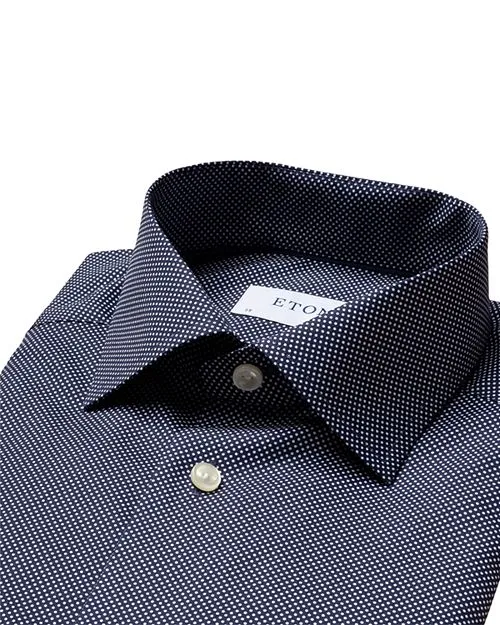 Eton Polka Dot Slim Fit Classic Shirt, Blue