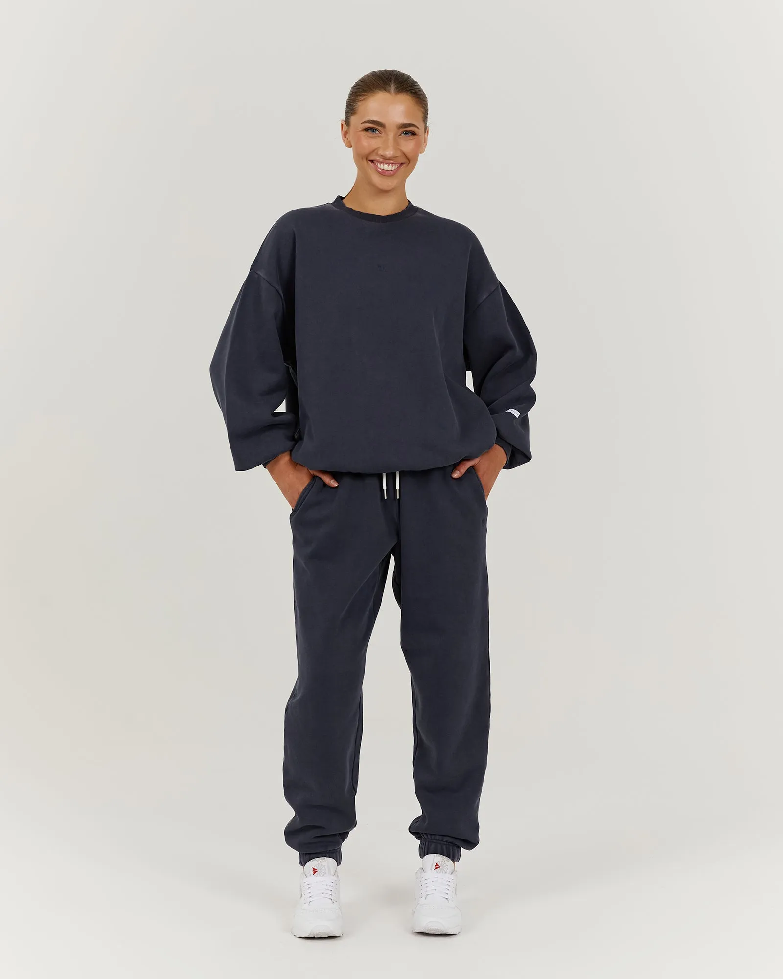 FADED OVERSIZED CREW - FADED SLATE
