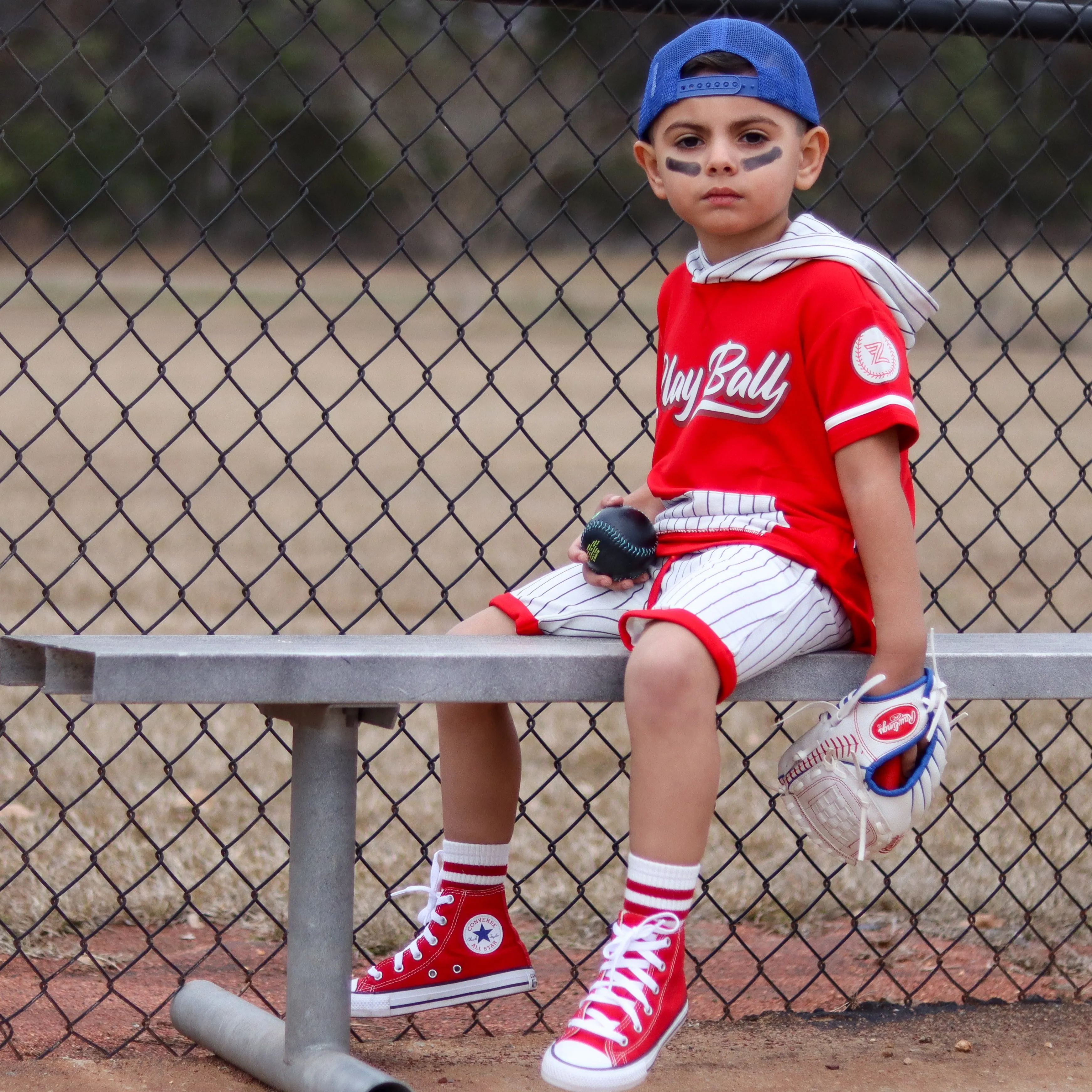 Field of Dreams Red Hoodie Shorts Set