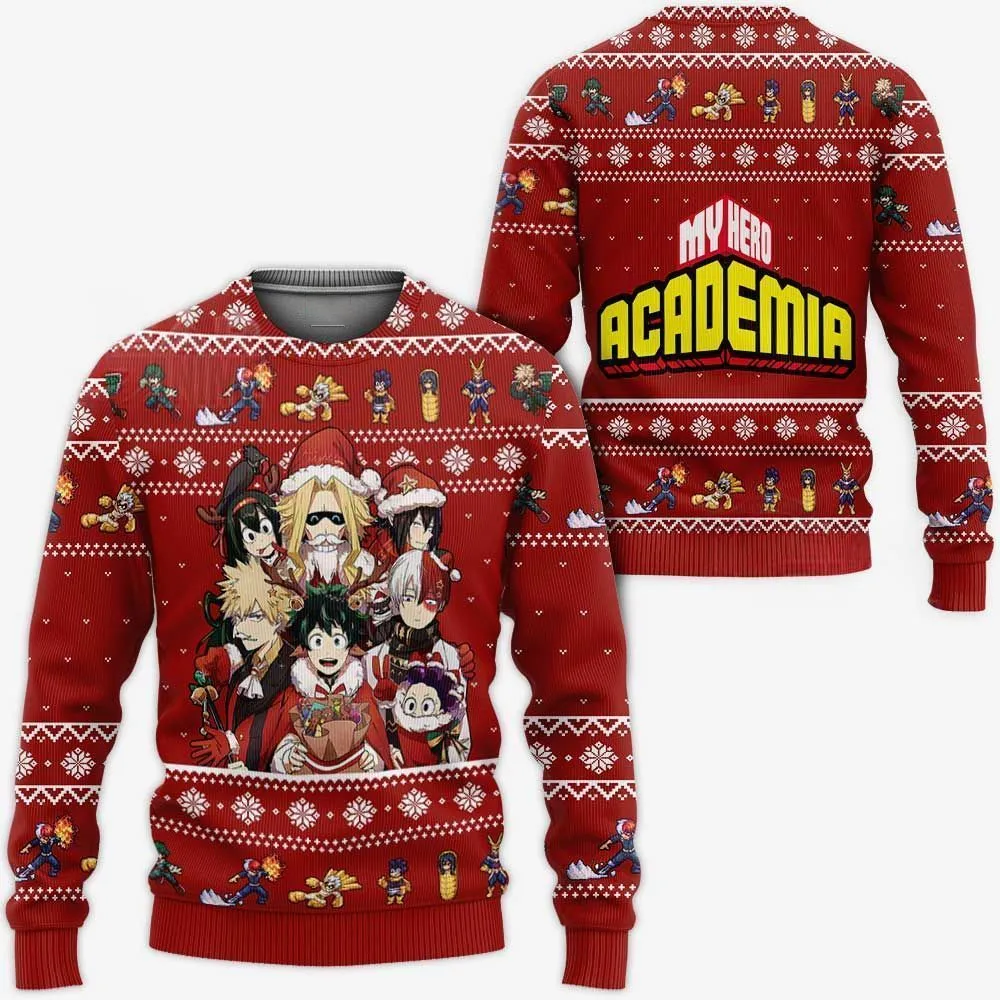 Giftngon - My Hero Academia Ugly Christmas Sweater Anime Custom Xmas Gift VA09 For Kids