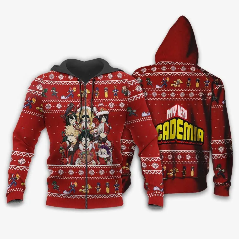 Giftngon - My Hero Academia Ugly Christmas Sweater Anime Custom Xmas Gift VA09 For Kids