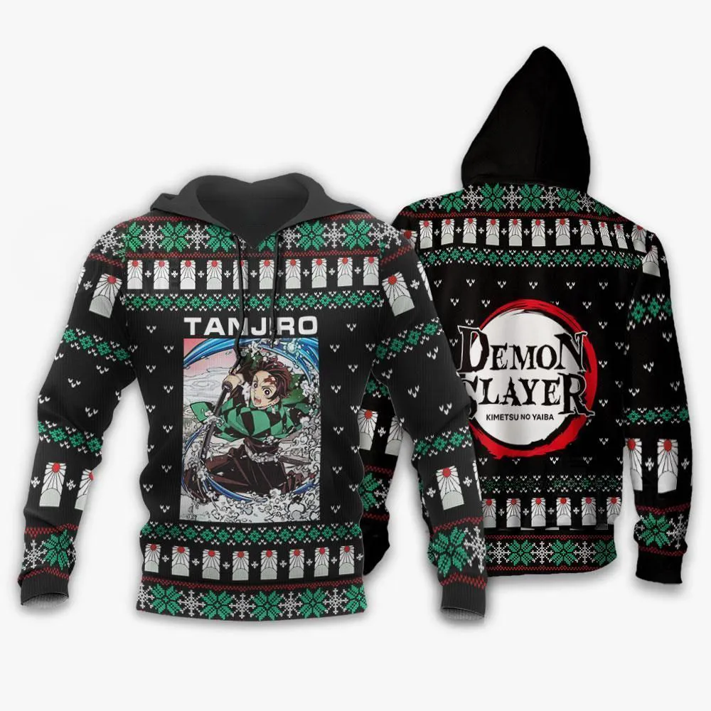 Giftngon - Tanjiro Kamado Ugly Sweater Christmas Demon Slayer Anime Gift For Kids