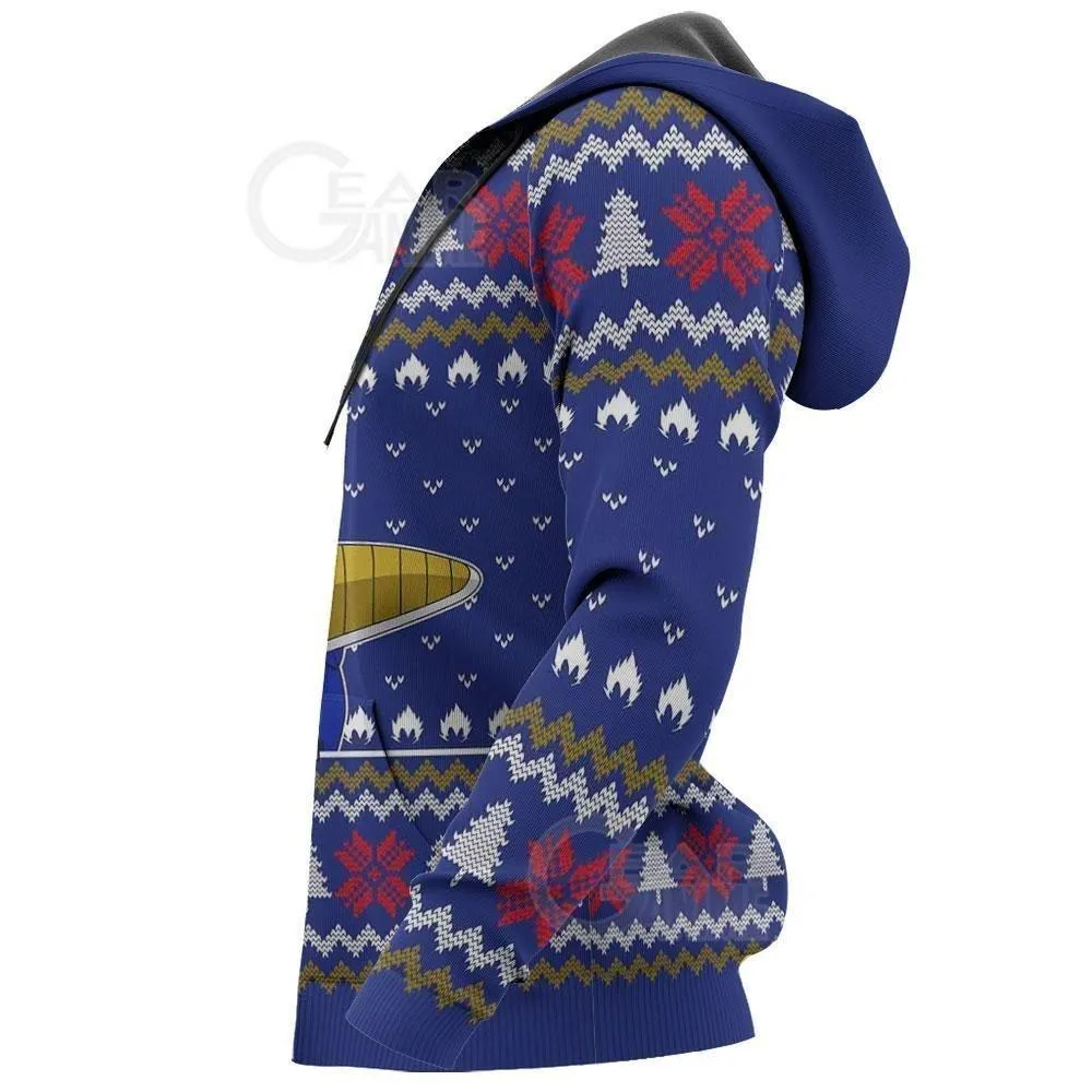 Giftngon - Vegeta Ugly Christmas Sweater It's Over 9000 Funny DBZ Xmas Gift For Kids