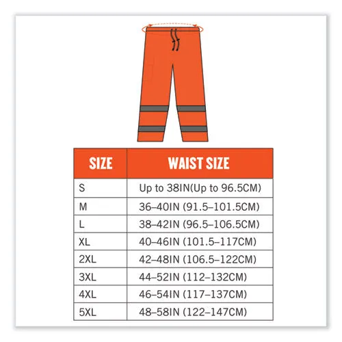 Glowear 8915 Class E Hi-vis Rain Pants, 4x-large, Orange, Ships In 1-3 Business Days