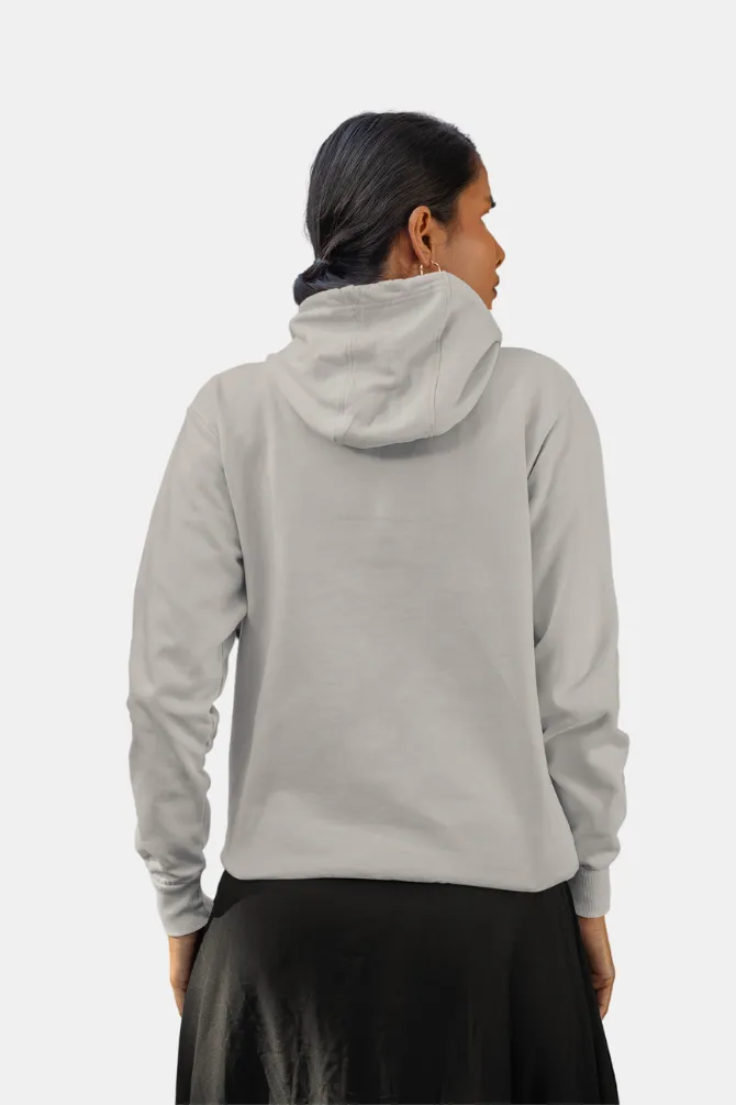 Grey Melange Hoodie for women