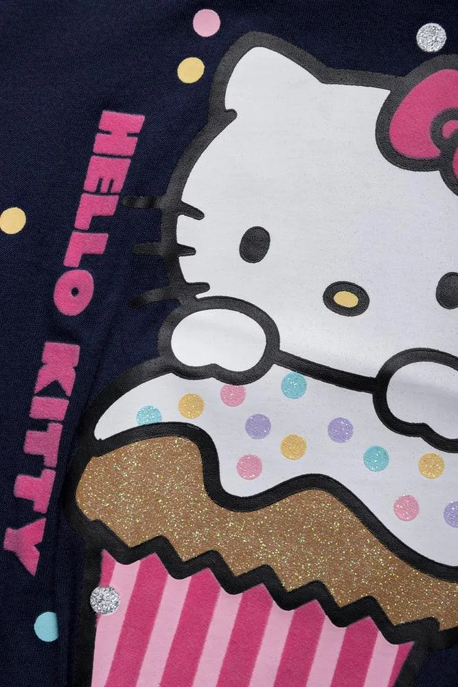 Hello Kitty Side Tie T-Shirt Navy