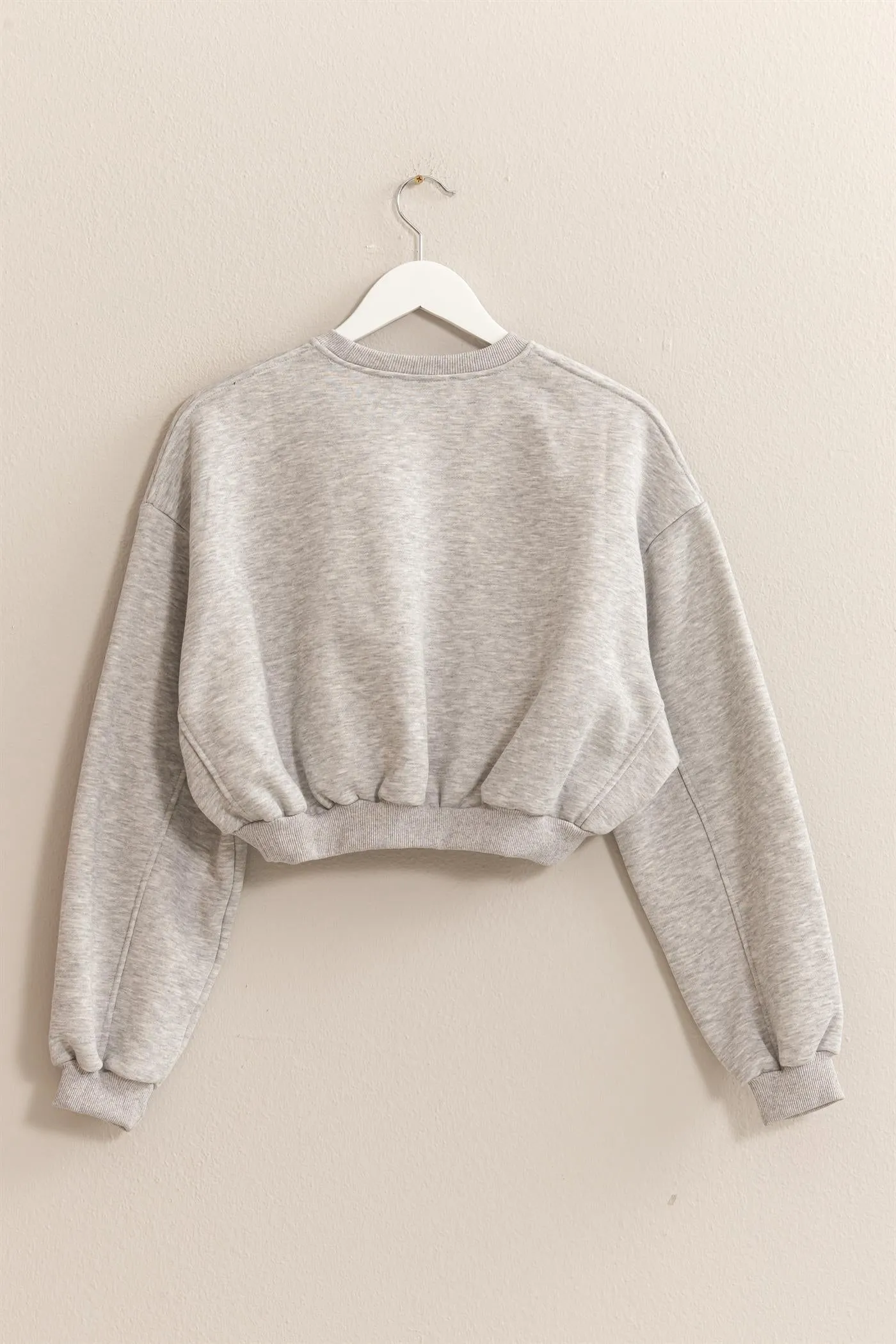 HF24E983-WASHED FRENCH TERRY CROPPED SWEATSHIRT
