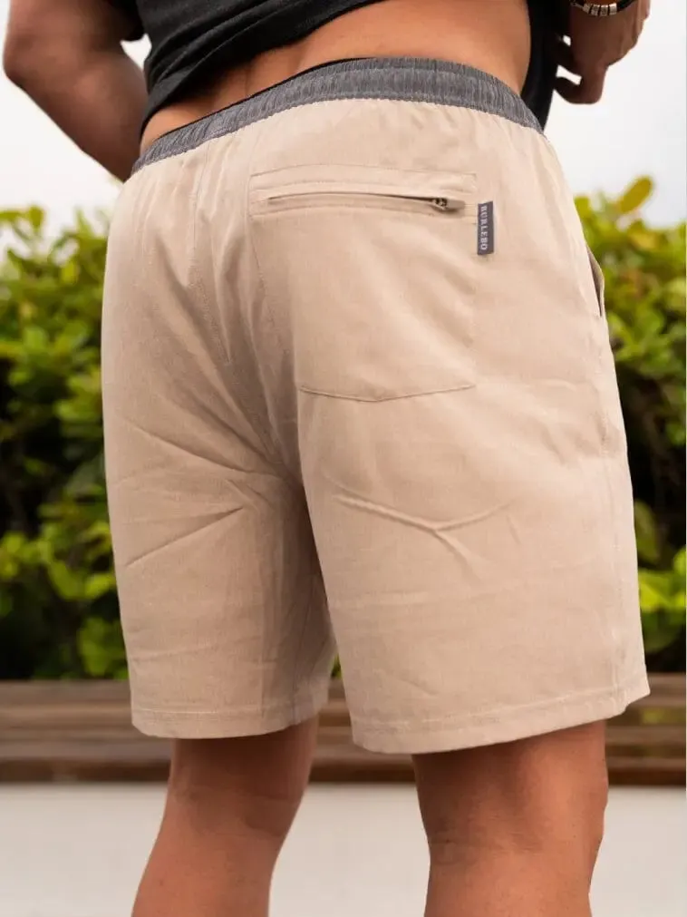 Hybrid Athletic Short - Heather Khaki - Driftwood Camo Liner