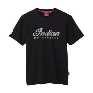 Indian Motorcycle Mens Script Logo T-Shirt Black