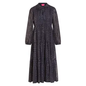 Ink Metallic Lurex Tie It up Springfield Dress