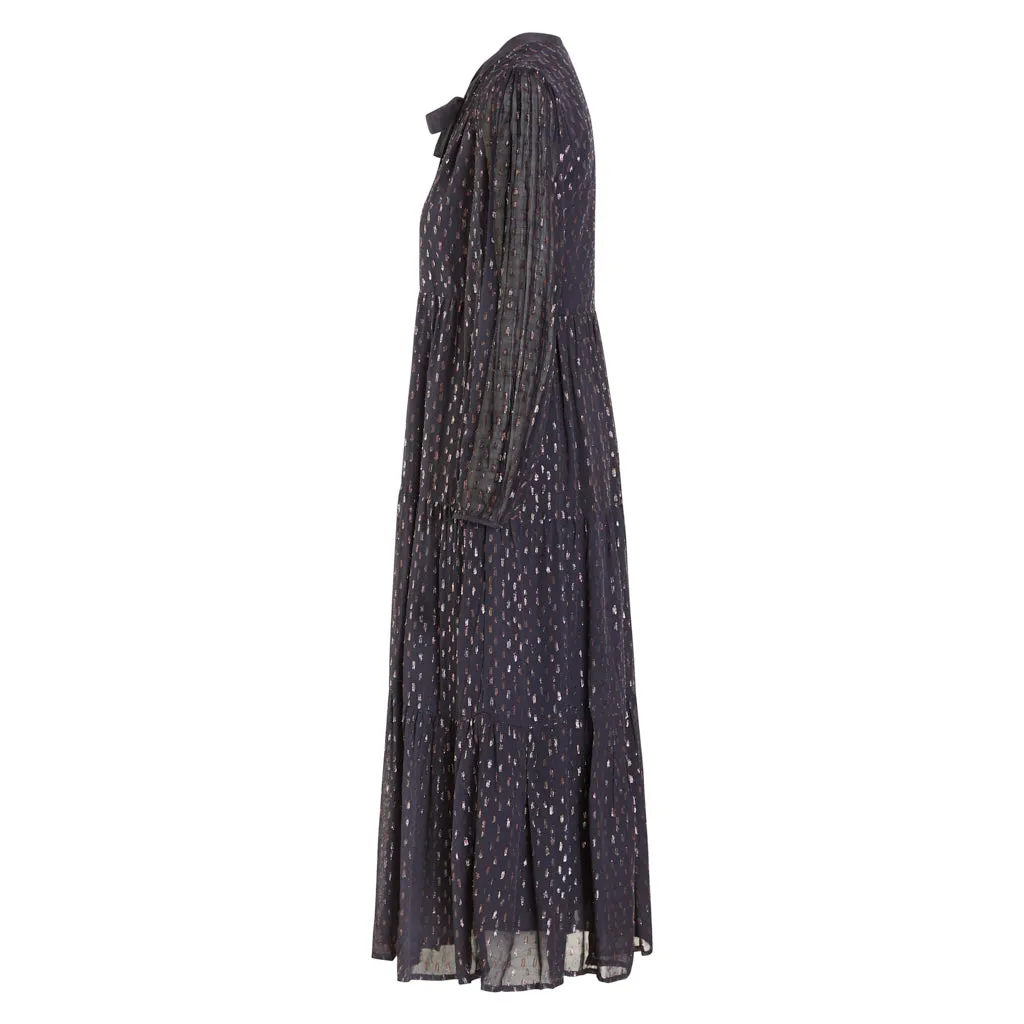 Ink Metallic Lurex Tie It up Springfield Dress