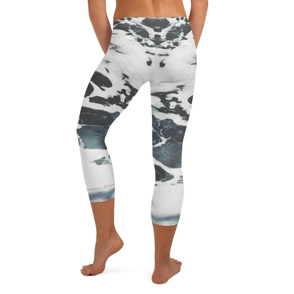 Ivory Oceans ~ Capri Leggings