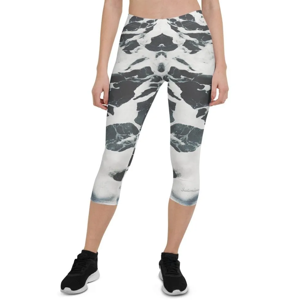 Ivory Oceans ~ Capri Leggings