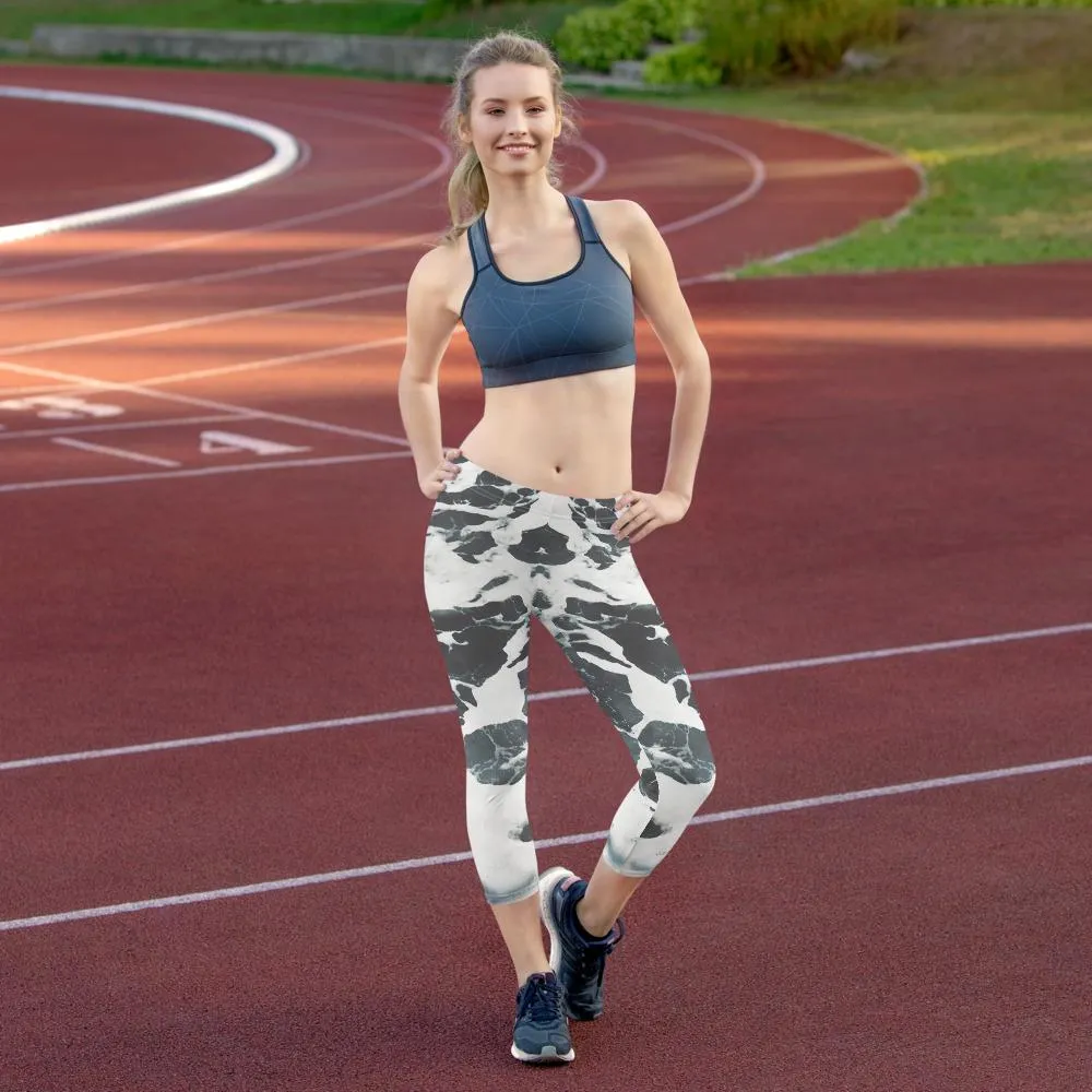 Ivory Oceans ~ Capri Leggings