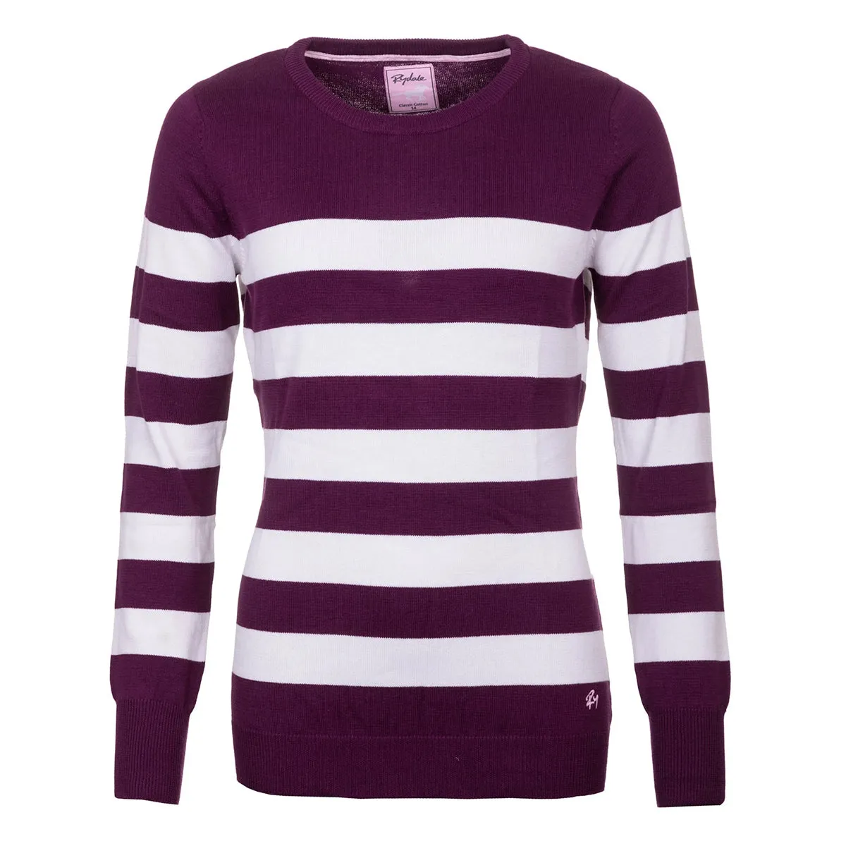 Ladies Stripey Crew Neck Sweater