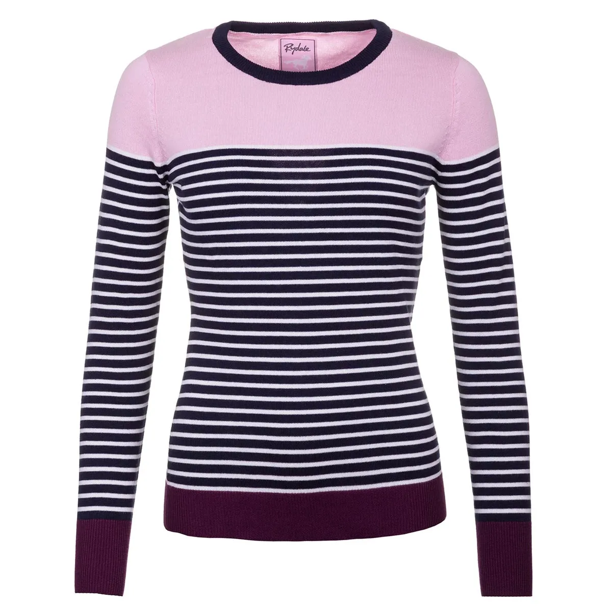 Ladies Stripey Crew Neck Sweater