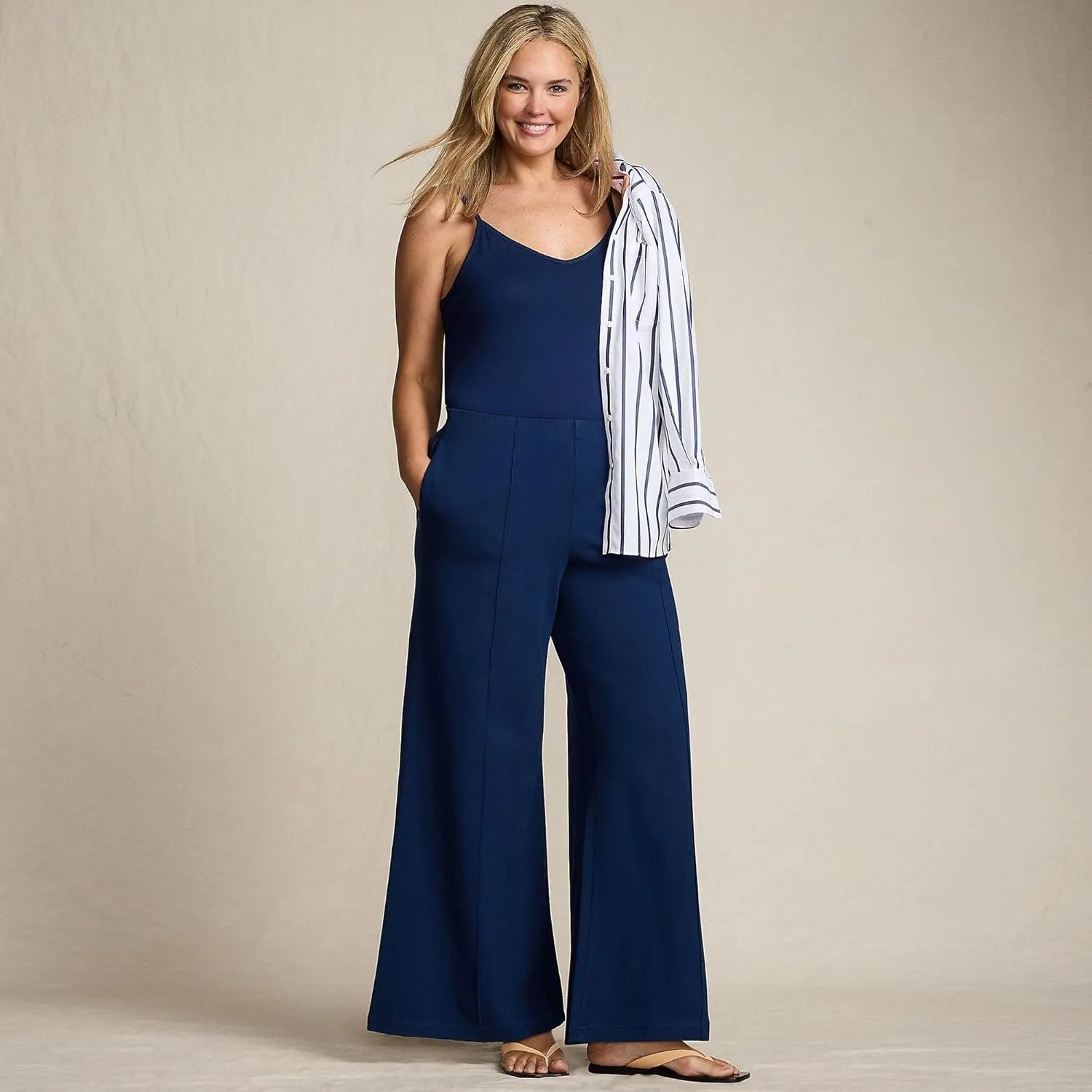 Lands' End Women's Starfish High Rise Palazzo Pants