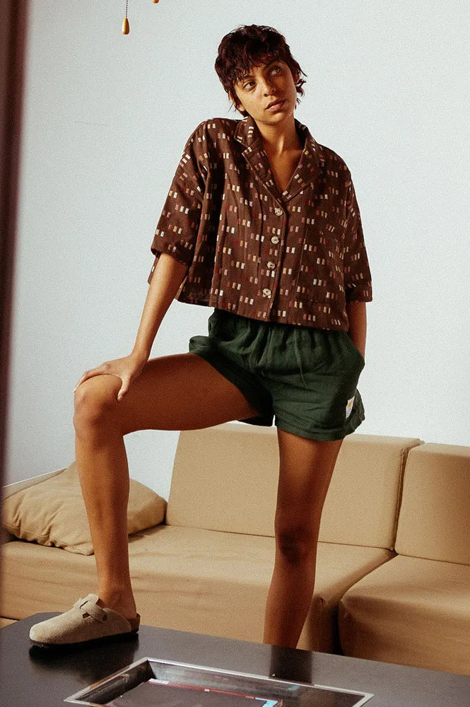 L.F. Markey Linen Hunter Green Shorts