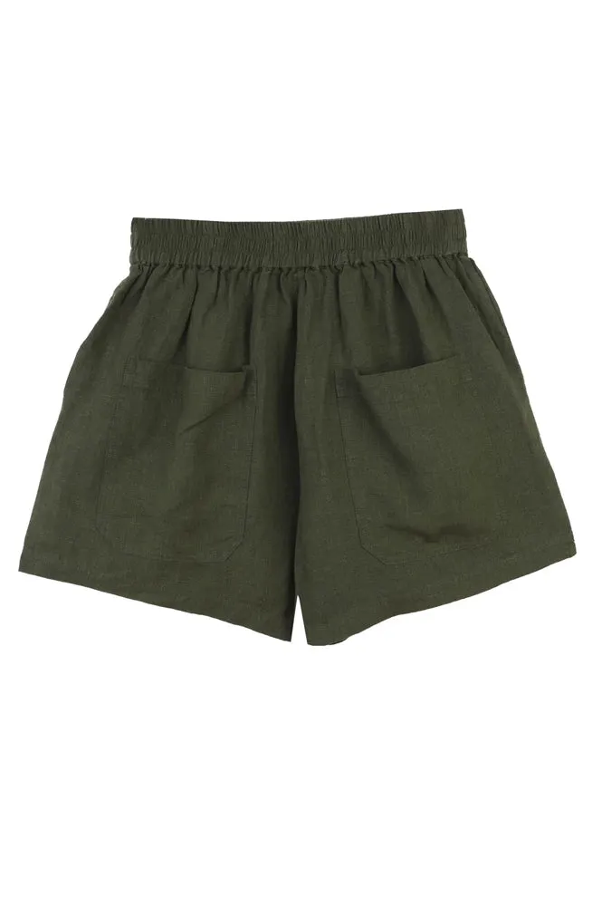 L.F. Markey Linen Hunter Green Shorts