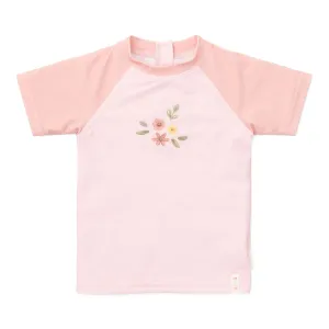 Little Dutch Swim T-Shirt Short Sleeve Flower Pink