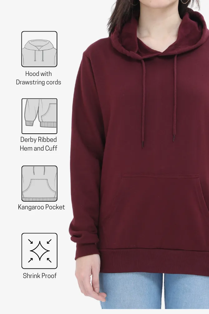 Maroon Hoodie for women