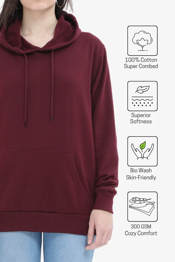 Maroon Hoodie for women